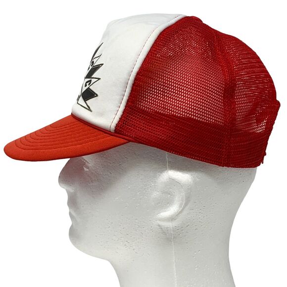 Vintage 80s Kingman Off Road Racing Trucker Hat Cap Red Arizona KORCC Snapback - Picture 5 of 8